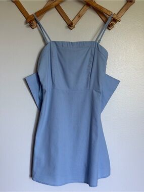 TCEC Light Blue Spaghetti Strap Mini Dress